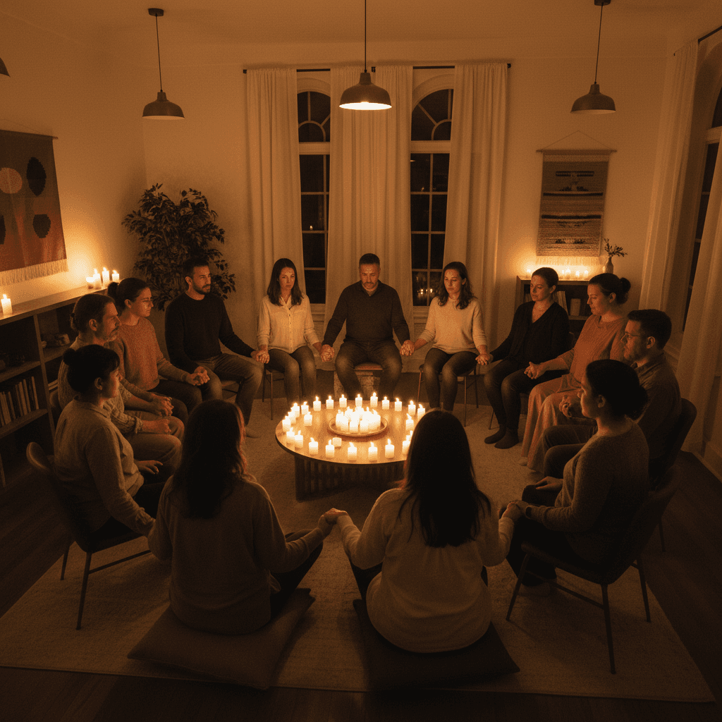 Evening prayer gathering at Abide Fellowship