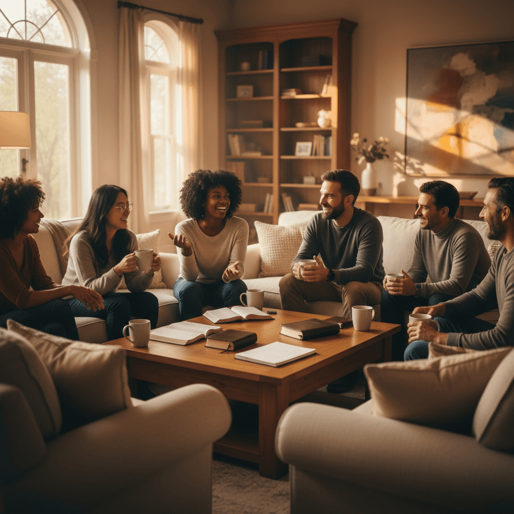 Small group Bible study at Abide Fellowship